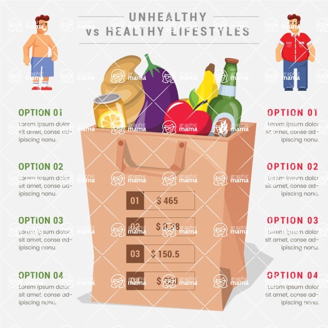 Infographic Templates Collection - Vector, Photoshop, PowerPoint, Google Slides - Bio Foods Infographic Template